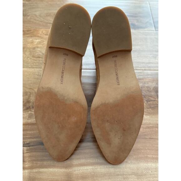 Rebecca Minkoff Jacy Chelsea Suede Ankle Boots Butterscotch Tan Camel- Size 8.5M - Picture 11 of 11